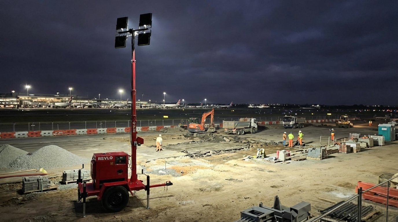 Torre de iluminação em terminal