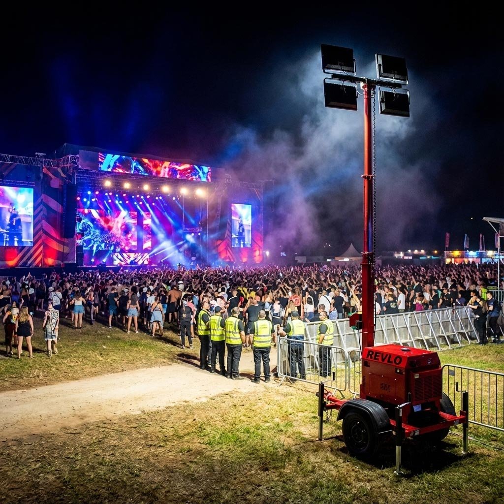 Torre de iluminação para eventos