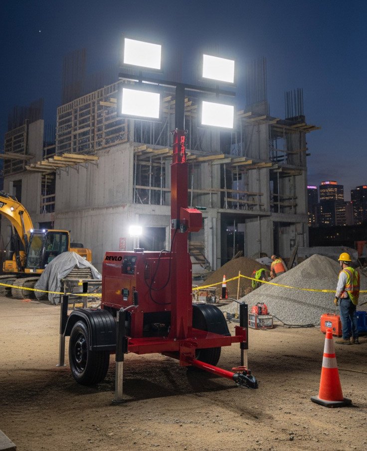 RV 4000 iluminando obra