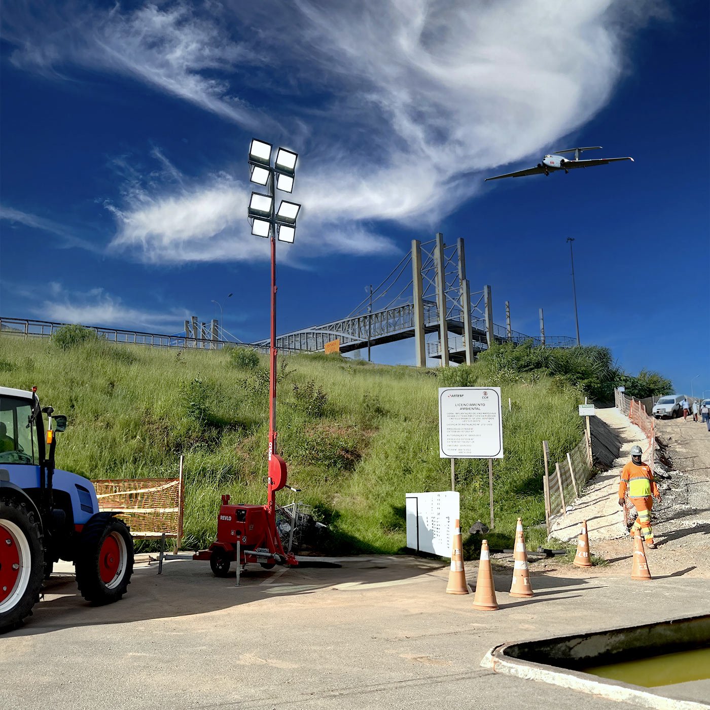 Gerador diesel integrado da torre RV 4800