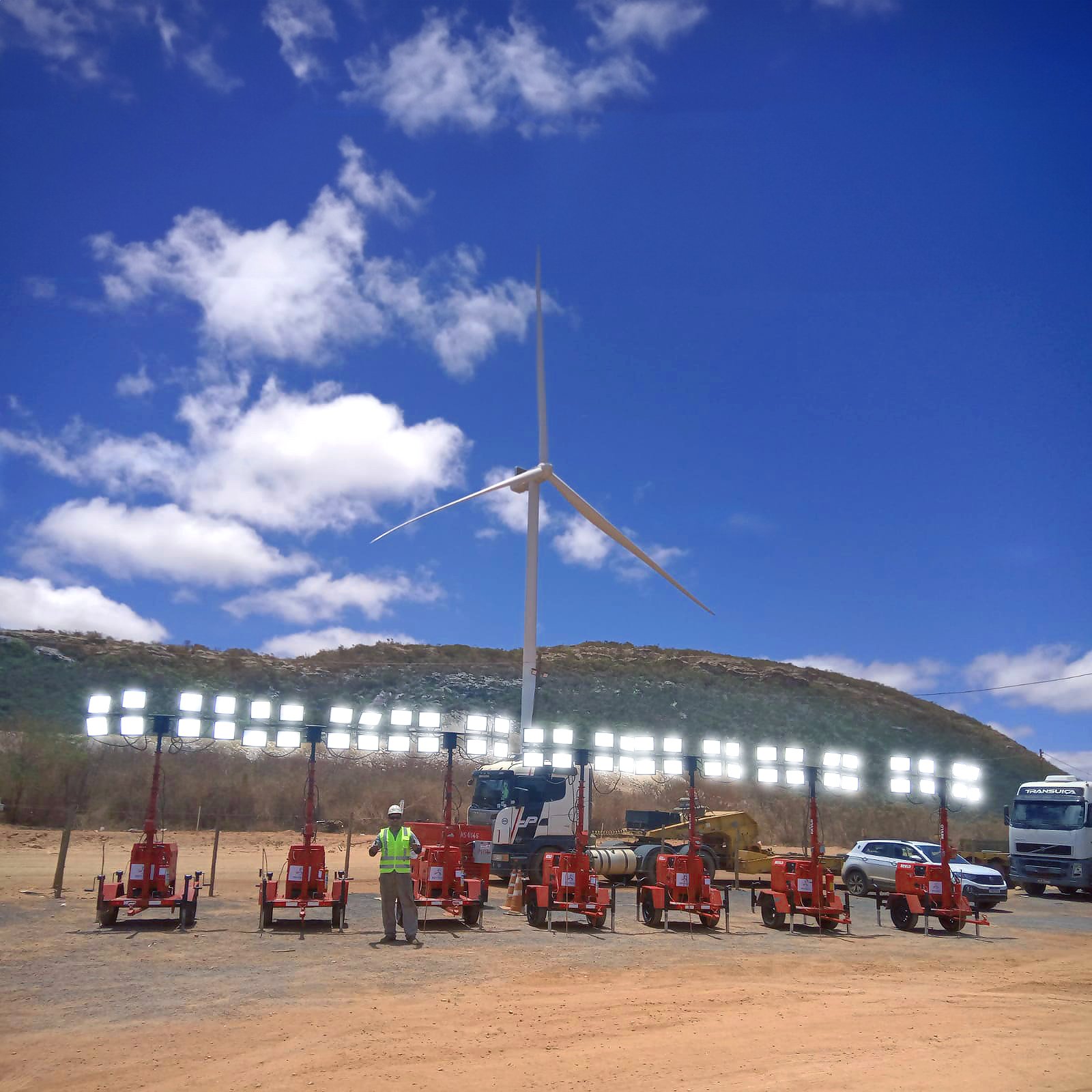 Torre de iluminação para segurança